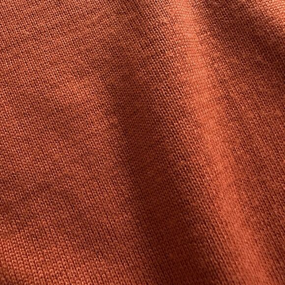 NWOT 149$ Orvis  Merino Wool 1/4 Zip Pullover  Men XXL Brick Orange Knit Sweater - Picture 5 of 7